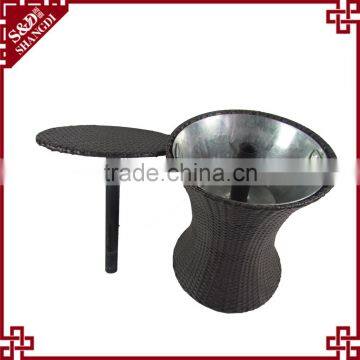 Outdoor Garden Adjustable Rattan Ice Bucket for Parties