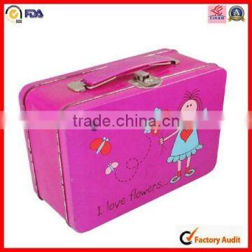 Colorful Printed Tin Can Wholesale Hinged Metal Lunchboxes photo-3