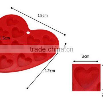 10-Capacity Heart Shape Silicone Cake Mold,Soap Cookie Chocolate Candy Cake Pan photo-2