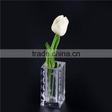 Modern style good quality hanging clear crystal glass vase from China