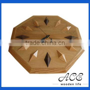 Personalized Wooden Polyhedron Clock for Home Decoration OEM Clock New Design