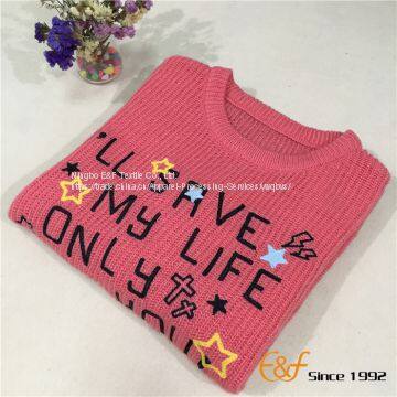 Ordinary Style Girl Sweater With Embroidery photo-2