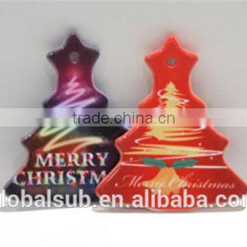 Tree Shape Sublimation Plastic Ornaments