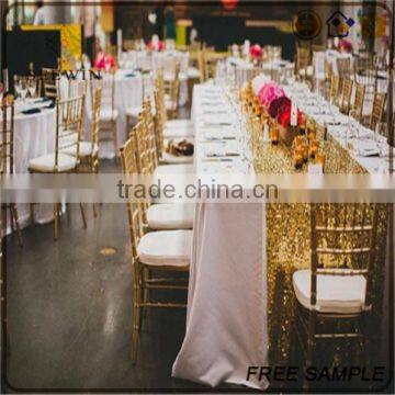 Royal Ruffle Gold Chevron Wedding Sequin Table Runners photo-3