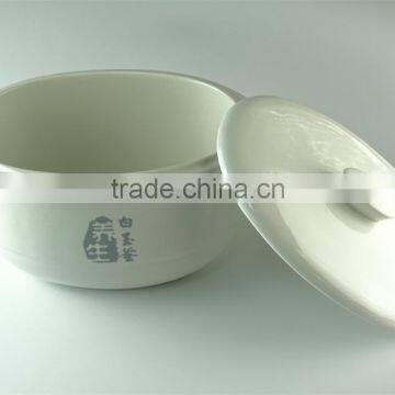 Kitchen Utensil White Serveware Porcelain Serving Soup Tureen With Lid photo-2