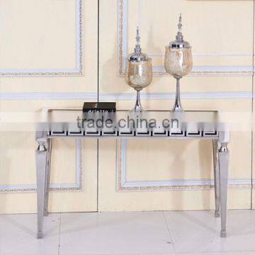 Hotel Marble Console Table With Mirror Silver Legs photo-5
