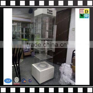 High quality floor stand acrylic rotating display case/cabinet/rack/showcase