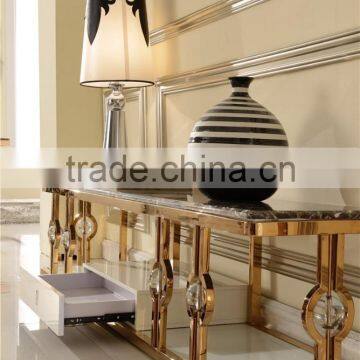 2016 New Arrival Deluxe Modern Living Room Stainless Steel Golden tv Stand Home Furniture photo-2