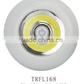 Round shape COB push light plastic led tap night light