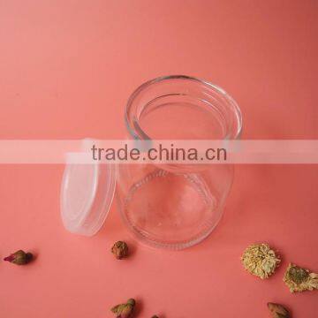 Top Grade Cute Glass Pudding Jar With White Plastic Lid photo-3