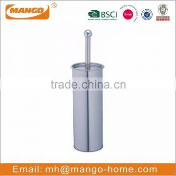 Traditional Round Stainless Steel Toilet Brush and Toilet Paper Roll Holder photo-6