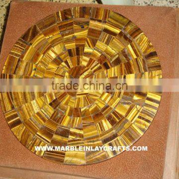 Golden Work Tiger Eye Table Top