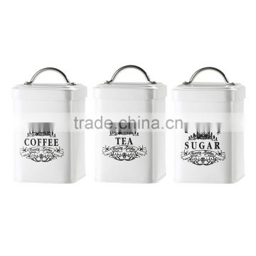 High Quality Airtight Coffee Sugar Tea Metal Kitchen Canister Tin Jar