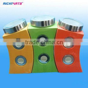 colorful ceramic kitchen canister set for wholesale