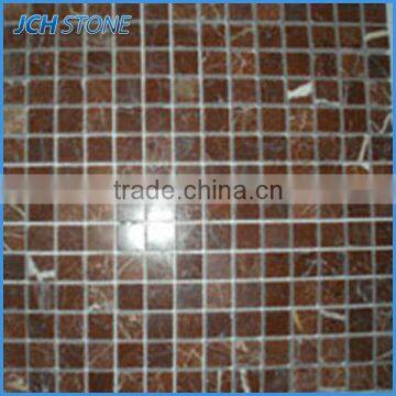 New design red mix stone mosaic tile swimming pool