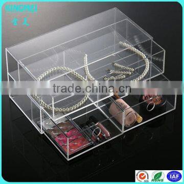 Customize Your Size and Logo Transparent Wholesale 3 Drawers Acrylic Jewelry Universal Box photo-5