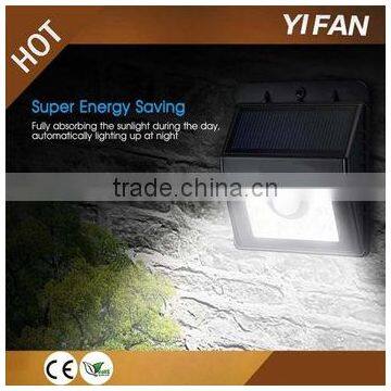Led Solar Garden Wall Light with PIR Sensor, 8Led Waterproof Wireless Security Solar Powered Wall Light