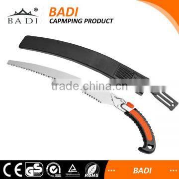 Wooden Handle Garden saw for pruning tree with plastic sheath