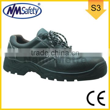 NMSAFETY S3 anti-static steel toe cow leather dual density pu safety footwear