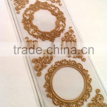 Popular Glitter Lace Foam Sticker, Graceful Decorative Shinny Glitter Sticker, Elegant Lace Sticker photo-3