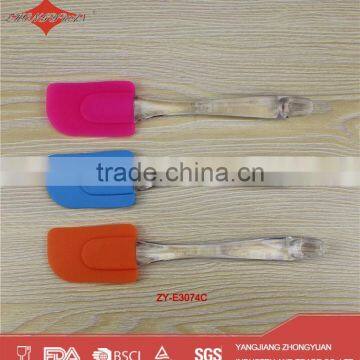 Food grade silicone spatula with plastic handle