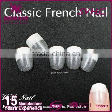 False Nail Art Tips Color Print Classical French Artificial Tips photo-3