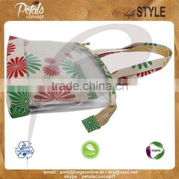 Customize See Through PVC/ PP Laminated Juco Bag With Pouch photo-3