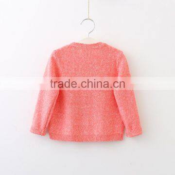 Latest Big Flowers Embroidery Knitting Girls Sweater With Metal Zipper photo-2