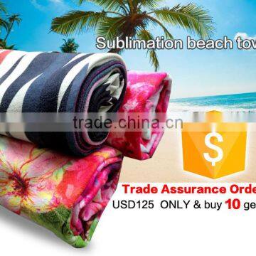 Large Promotion Microfiber Custom Print Beach Towel 80cmx175cm Size photo-2