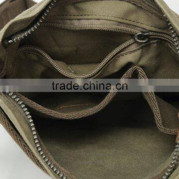 Vintage Casual Cotton Canvas Leather,Mini Haversack, Bookbag ,Mini Shoulder Bag,Kid Haversack,Kid School Bag,Unisex,For Men & Wo photo-6