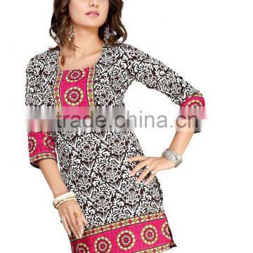 Canvas Crepe Glamour Styles Kurtis/indian Kurti Styles Crape/western Kurti Designs photo-2