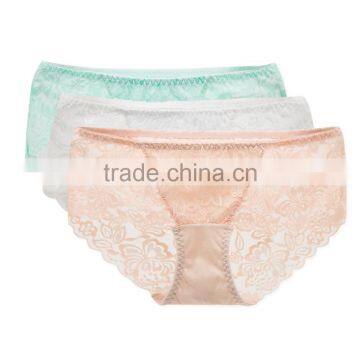 Custom High Quality 100% Silk Sexy Fancy Woman Underwear