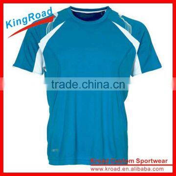 Digital full transfer sublimation printing running t shirt, moisture wicking for running, traning