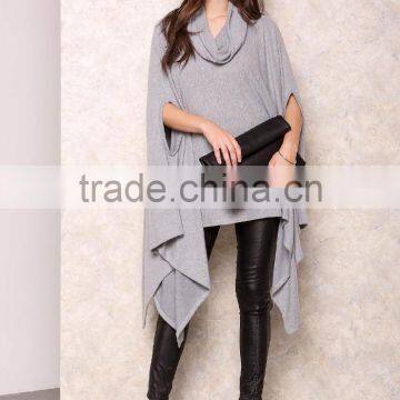 MGOO Popular Cheap Price Grey Poncho Tops Loose Oversizes Heather Cowy Fleecey Women Clothing Manufacturer photo-4
