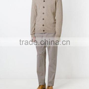 2015 basic style men's wool cashmere cardigan with button