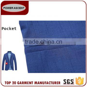 High Quality 1 Button Fashion Business Suit Jacket Blazer For Men photo-6