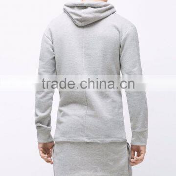 2017 Ripped French Terry Sport Wears Grey Tracksuit Running Suits for Men photo-3