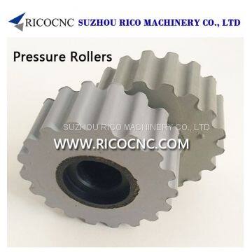 Rubberized Hold Down Edgebander Pressure Rollers Gear Wheels for BIESSE IMA HOMAG SCM Brand Edgebanding Machines photo-2
