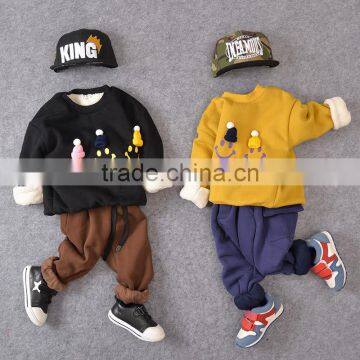 S15262A New 2017 Winter Children Clothing Boy Fleece Outerwear Sweatshirt