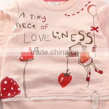 S32293W Spring Cartoon Mouse Girls Clothing Casual O-Neck Cotton Children Pullovers Kids Clothes photo-3