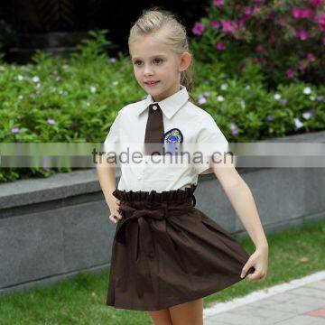 Juqian 2016 Quality School Uniform Factory hot sale primary kids girls school uniform dress