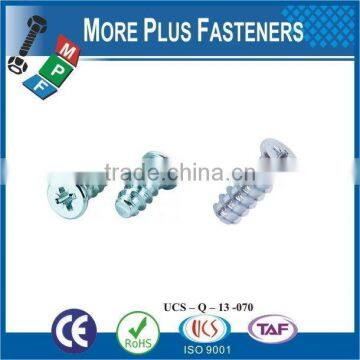 Taiwan M6.3 x 50MM Pozidrive Equivalent Flat Head Euro Cabinet Screw Confirmat Type B Nickel photo-5