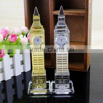 High Quanlity Tastefully Golden Crystal Big Ben Model For Fancy Clock UK Souvenir photo-3