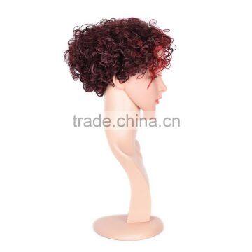 Large Stocks! Short Hair Wig, Synthetic Hair Wigs, Short Dark Brown Cosplay Hair Wig photo-3
