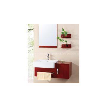 Newest Solid wood ceramic basin bathroom cabinet