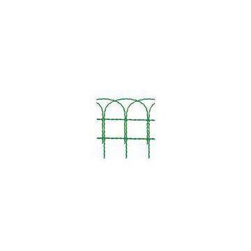 Professional PVC Coated Iron Wire Mesh , Green Welded Garden Fence