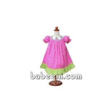 Gorgeous owl smocked bishop dress