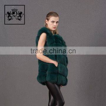 Factory Latest Fashion Coat Animal Fur Knitted Fox Fur Vest photo-2