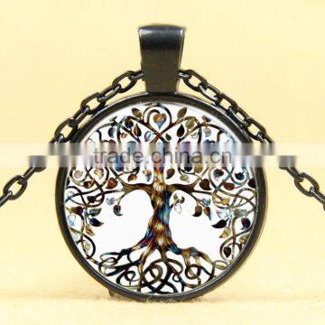 XP-TGN-LT-111 Wholesale Mandala Glass Cabochon Gemstone Diy Image Time Necklace In Glass photo-3