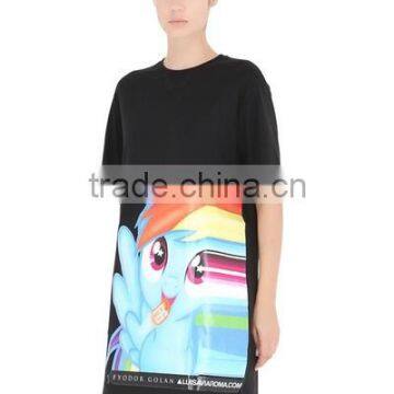 Custom Unisex Rubber Printed Black T-Shirts,100 Cotton O Neck T-Shirts for Men and Women photo-3